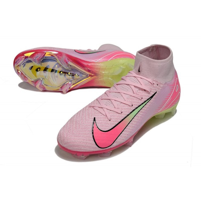 Guayos Mercurial Superfly Rosado Verde Niño