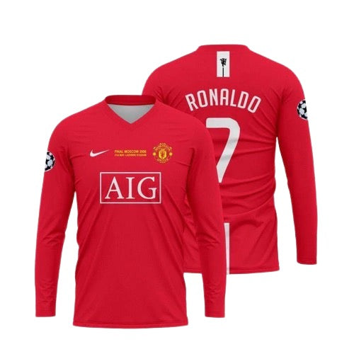 Camiseta Retro Local Manchester United 2007 - 2008