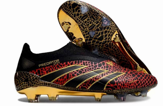 Guayos Predator Rojo Negro/Dorado Safari FG