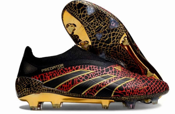 Guayos Predator Rojo Negro/Dorado Safari FG