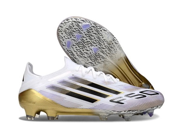 Guayos F50 Elite Blanco Dorado Niño