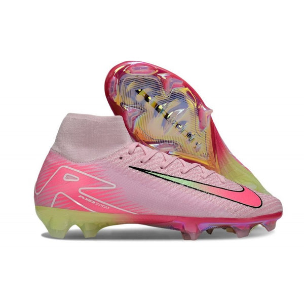 Guayos Mercurial Superfly Rosado Verde Niño
